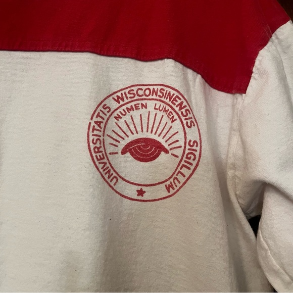 Vintage University of Wisconsin Red and White Aloré T-Shirt - Size Large - Picture 3 of 4